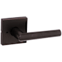 Kwikset Milan Privacy Door Lever Set with Square Rose Venetian Bronze