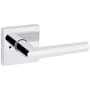 Kwikset Milan Privacy Door Lever Set with Square Rose Polished Chrome
