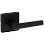 Kwikset Milan Privacy Door Lever Set with Square Rose Matte Black
