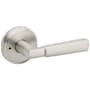 Kwikset Perth Privacy Door Lever Set with Round Rose Satin Nickel