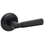 Kwikset Perth Privacy Door Lever Set with Round Rose Matte Black