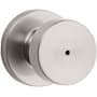 Kwikset Pismo Privacy Door Knob Set with Round Rose Satin Nickel