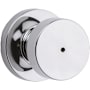 Kwikset Pismo Privacy Door Knob Set with Round Rose Polished Chrome