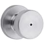 Kwikset Pismo Privacy Door Knob Set with Round Rose Satin Chrome