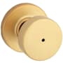 Kwikset Pismo Privacy Door Knob Set with Round Rose Satin Brass