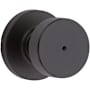 Kwikset Pismo Privacy Door Knob Set with Round Rose Matte Black
