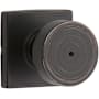 Kwikset Pismo Privacy Door Knob Set with Square Rose Venetian Bronze