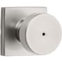 Kwikset Pismo Privacy Door Knob Set with Square Rose Satin Nickel