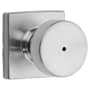 Kwikset Pismo Privacy Door Knob Set with Square Rose Satin Chrome