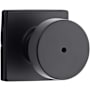 Kwikset Pismo Privacy Door Knob Set with Square Rose Matte Black
