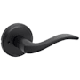 Kwikset Sedona Privacy Door Lever Set with Round Rose Matte Black