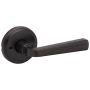 Kwikset Trafford Privacy Door Lever Set with Round Rose Venetian Bronze