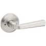 Kwikset Trafford Privacy Door Lever Set with Round Rose Satin Nickel