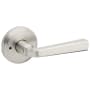 Kwikset Trafford Privacy Door Lever Set with Round Rose Satin Nickel