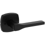 Kwikset Tripoli Privacy Door Lever Set with Square Rose Matte Black