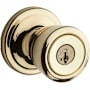 Kwikset Abbey Keyed Door Knobset with SmartKey Polished Brass
