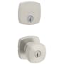 Kwikset Arroyo Single Cylinder Keyed Entry Knob Set and Deadbolt Combo with SmartKey from the Midtown Collection Satin Nickel