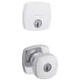 Kwikset Arroyo Single Cylinder Keyed Entry Knob Set and Deadbolt Combo with SmartKey from the Midtown Collection Polished Chrome