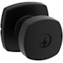Kwikset Arroyo Single Cylinder Keyed Entry Door Knob Set with Square Rose and SmartKey Technology Matte Black