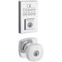 Kwikset Arroyo Keyed Entry Knob Set and Electronic Keyless Entry Deadbolt Combo Pack with SmartKey from the SmartCode Deadbolts Touchpad Collection Polished Chrome