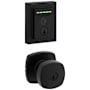 Kwikset Arroyo Single Cylinder Keyed Entry Knob Set and Electronic Keyless Entry Deadbolt Combo Pack with SmartKey from the Halo Collection Matte Black