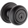 Kwikset Hancock Keyed Entry Single Cylinder Knob Set with SmartKey Matte Black