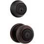 Kwikset Hancock Single Cylinder Keyed Entry Knob Set and Deadbolt Combo with SmartKey from the 660 Series Venetian Bronze