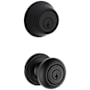 Kwikset Hancock Single Cylinder Keyed Entry Knob Set and Deadbolt Combo with SmartKey from the 660 Series Matte Black