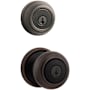 Kwikset Hancock Single Cylinder Keyed Entry Knob Set and Deadbolt Combo with SmartKey from the 780 Series Venetian Bronze
