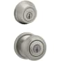 Kwikset Hancock Single Cylinder Keyed Entry Knob Set and Deadbolt Combo with SmartKey from the 780 Series Satin Nickel