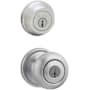 Kwikset Hancock Single Cylinder Keyed Entry Knob Set and Deadbolt Combo with SmartKey from the 780 Series Satin Chrome