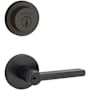 Kwikset Halifax (Round Rosette) Lever and 158 Deadbolt Combo Pack with SmartKey Venetian Bronze