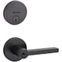 Kwikset Halifax (Round Rosette) Lever and 258 Deadbolt Combo Pack with SmartKey Venetian Bronze