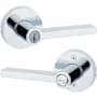 Kwikset Halifax Single Cylinder Keyed Entry Door Lever Set with Round Rose Bright Chrome