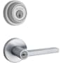 Kwikset Halifax (Round Rosette) Lever and 660 Deadbolt Combo Pack with SmartKey Satin Chrome
