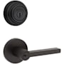 Kwikset Halifax (Round Rosette) Lever and 980 Deadbolt Combo Pack with SmartKey Matte Black