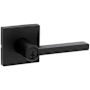 Kwikset Halifax Single Cylinder Keyed Entry Door Lever Set with Square Rose and SmartKey Matte Black