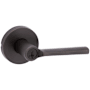 Kwikset Lisbon Single Cylinder Keyed Entry Door Lever Set with Round Rose Venetian Bronze