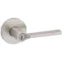 Kwikset Lisbon Single Cylinder Keyed Entry Door Lever Set with Round Rose Satin Nickel