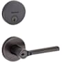 Kwikset Lisbon (Round Rosette) Lever and 258 Deadbolt Combo Pack with SmartKey Venetian Bronze