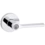 Kwikset Lisbon Single Cylinder Keyed Entry Door Lever Set with Round Rose Polished Chrome