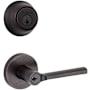 Kwikset Lisbon (Round Rosette) Lever and 660 Deadbolt Combo Pack with SmartKey Venetian Bronze