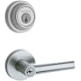 Kwikset Milan (Round Rosette) Lever and 660 Deadbolt Combo Pack with SmartKey Satin Chrome