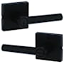 Kwikset Milan Single Cylinder Keyed Entry Door Lever Set with Square Rose Matte Black