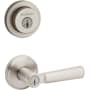 Kwikset Perth Single Cylinder Keyed Entry Lever Set and Milan Deadbolt Combo Pack with SmartKey Satin Nickel