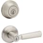 Kwikset Perth Single Cylinder Keyed Entry Lever Set and 780 Series Deadbolt Combo Pack with SmartKey Satin Nickel