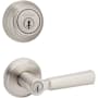 Kwikset Perth Single Cylinder Keyed Entry Lever Set and 980 Series Deadbolt Combo Pack with SmartKey Satin Nickel