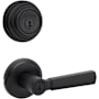 Kwikset Perth Single Cylinder Keyed Entry Lever Set and 980 Series Deadbolt Combo Pack with SmartKey Matte Black