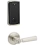 Kwikset Perth Single Cylinder Lever Set and Halo Electronic Touchscreen Deadbolt Combo Pack with SmartKey Satin Nickel