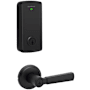 Kwikset Perth Single Cylinder Lever Set and Halo Electronic Touchscreen Deadbolt Combo Pack with SmartKey Matte Black